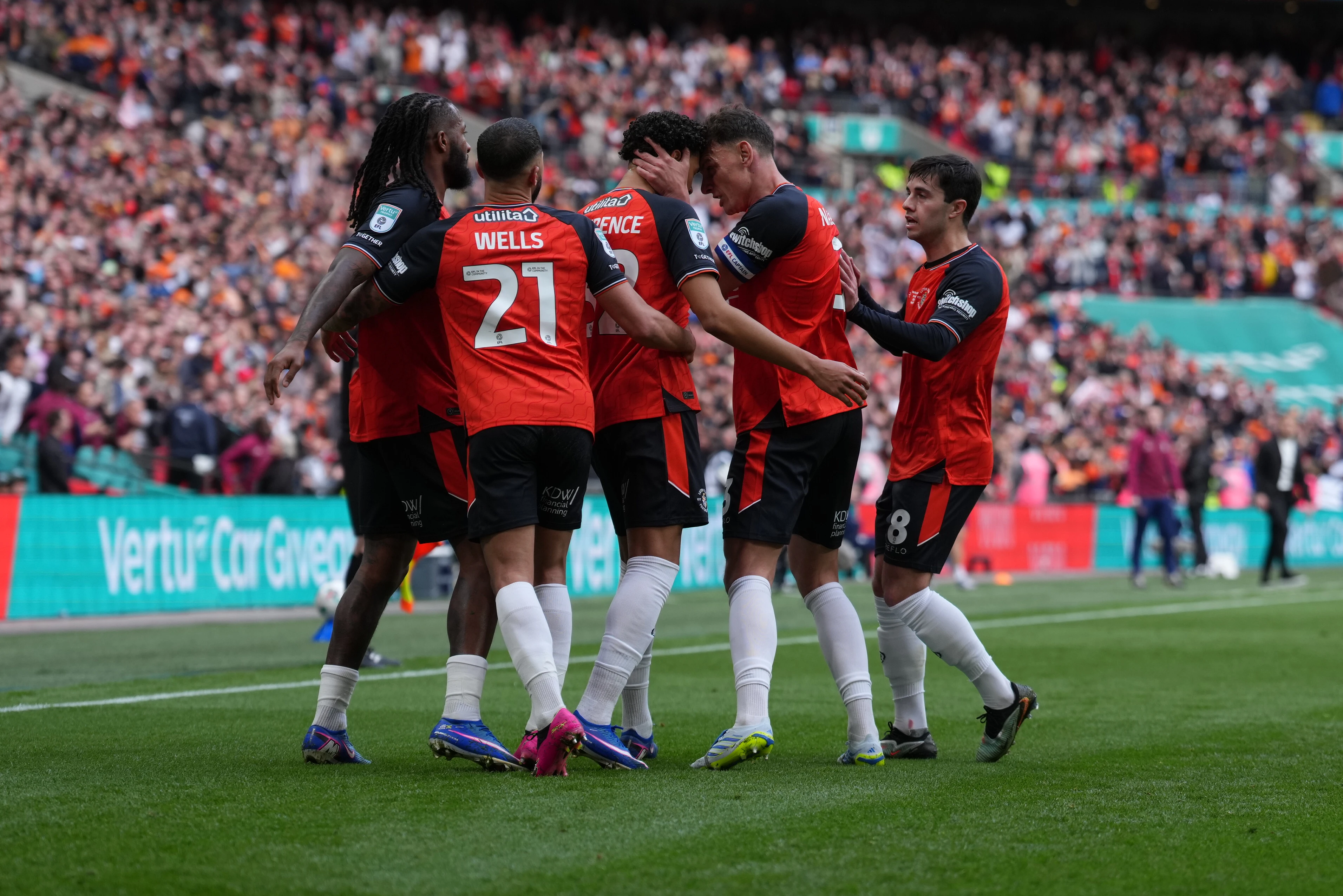 Wells Double Fires Luton to Vertu Trophy Glory at Wembley